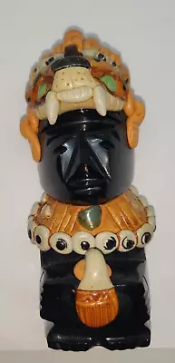Carved Obsidian Stone Tiki Figure Aztec Mayan God Stones Statue • $34.96