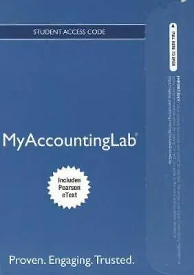 NEW MyAccountingLab With Pearson EText -- Access Card -- For Financi - VERY GOOD • $178.57