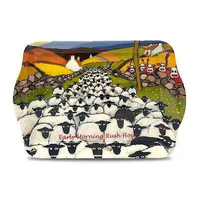 Small Scatter Tray By Thomas Joseph Sheep Art Serving Tray 21cm X 14cm Melamine • £4.99