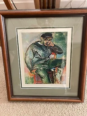 Matisse Vintage Colored Pochoir (1948)  Young Sailor With Cap  Signed With COA • $115