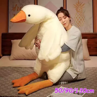 Cute White Large Goose Plush Soft Doll Kawaii Stuffed Animals Sleeping Pillow UK • £7.69