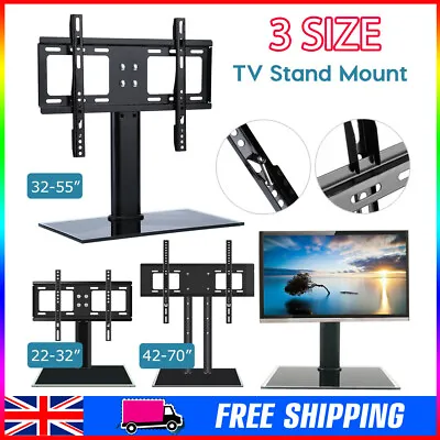 Universal Desk Table Top TV Stand Bracket LCD LED Plasma VESA Mount 26-70 Inch • £24.99