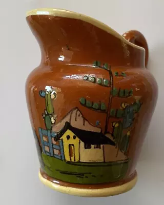 Vintage Mexico Art Pottery Pitcher Creamer Studio Art Pottery • $18.95