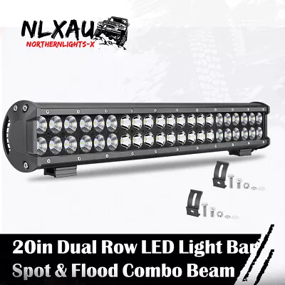 20 INCH Dual Row LED Light Bar Combo Spot Flood Offroad Truck Driving Fog Lamp • $48.99