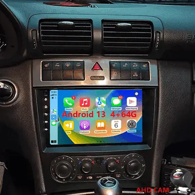 4-64G Android 13 For Mercedes-Benz C CLK CLC G-Class W203 W209 Carplay Car Radio • $158.32