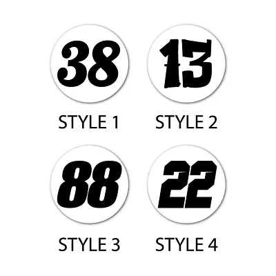 Vintage Look Meatball Race Car Numbers Vinyl Decals (2x) Laminated Weather Proof • $8.95