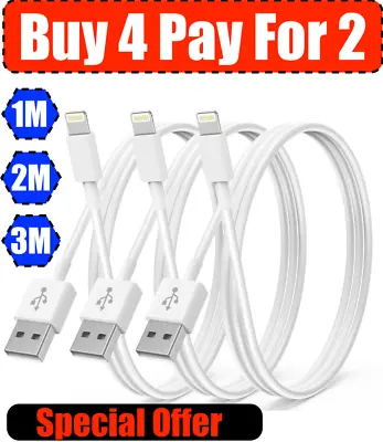 Fast Charger Sync USB Cable For Apple IPhone 6 7 8 X XS XR 11 12 13 14 Pro IPad • £3.85