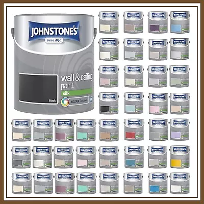 Johnstone's - Wall & Ceiling Paint Silk Finish Emulsion - 2.5 Litres ALL COLOURS • £3.49