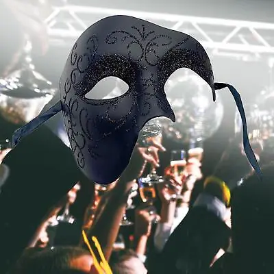 Masquerade Masks Men Mask Comfortable Halloween Glitter Decorative Costume • £8.40