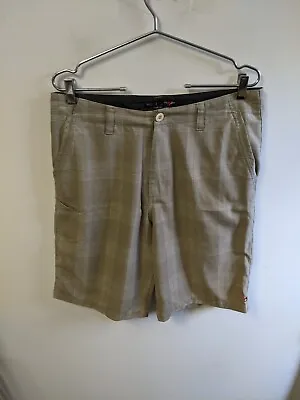 Vintage Quiksilver Shorts Mens Size 32 Beige Long Fit Streetwear Y2K Surfwear • $14