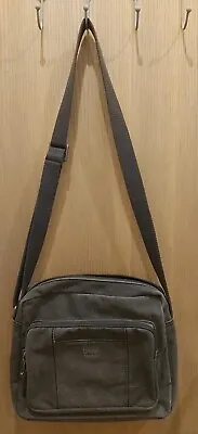 TROOP Bag Satchel Grey Fabric Adjustable Strap Side  Mens  • £12.99