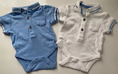 £8 • Buy NEXT Boys Baby Polo Shirt Bodysuit Vest Tops X2 - Age Up To 1 Month