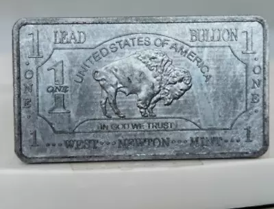£12.99 • Buy Lead Buffalo/Rhino 1 Oz .999 Fine Lead Bullion Bar 1 Ounce