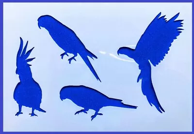 A4 Large Flexible Stencil *PARROTS* Cockatoo Bird Macaw Crafts 21cm X 29.5cm • $10.95