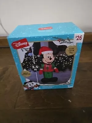 NEW Disney Christmas Mickey Mouse Santa Claus 3.5’ Airblown Inflatable Led Light • $34.95