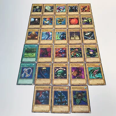 Yu-Gi-Oh • Blue Eyes 1st Edition LOB • Part Complete Set Of 28 Common Cards • £22.99