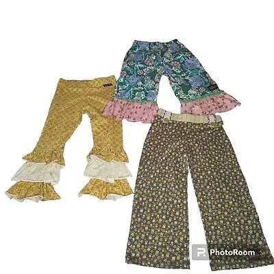 MATILDA JANE House Of Clouds Serendipity Ruffles Leggings Pants Size 6 Lot Of 3 • $34.99