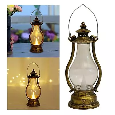 Battery Operated Hanging Candle Light  Oil Lamp  Miners Lantern Lamp For Garden • £6.01