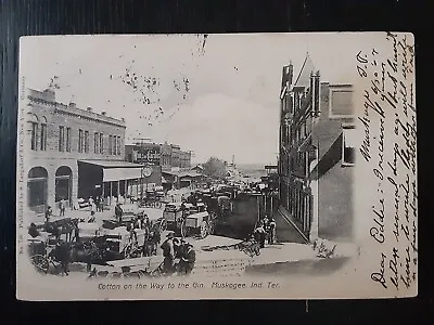 Antique Postcard 1907 KC & Denison RPO Muskogee Indian Territory To Cole Camp MO • $16.99