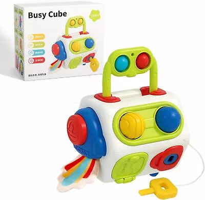 Busy Cube Sensory Busy-Board Toys Montessori Fidget Toy Early Education For Kids • $16.05