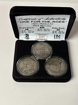 Mcgwire/ Maris/ Ruth 3 Coin Nickel Set 297/5000 Highland Mint • $40