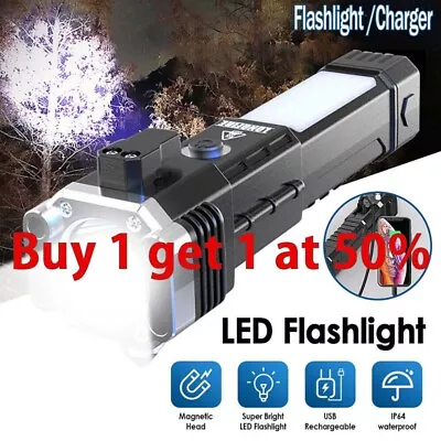1200000LM LED Flashlight High Lumens Tactical Flash Light Torch USB Rechargeable • $8.99