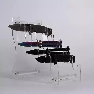 Knife Display Stand 2D Clear Acrylic Cutlery Block Transparent Knife Holder • $21.89