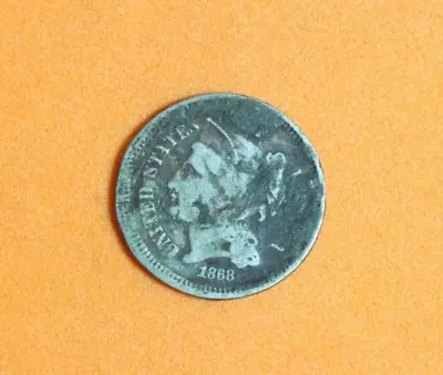 $5 • Buy 1868 Three (3) Cent Nickel #P05244