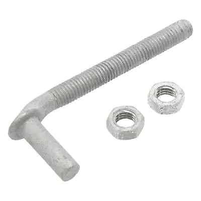 J-Bolt Post Hinge 1/2  X 4 1/2  - Male J Bolts With Nuts (Pack Of 2) • $17.99