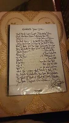 Ville Valo Metal Hammer Feb 23 Hand Signed Lyric Sheet Echolocate Your Love • £300