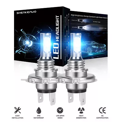 2pcs H4 9003 LED Headlight Bulbs Conversion Kit High Low Beam 35W 8000K Blue • $20.59