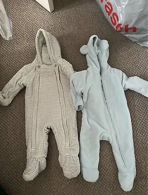 2 M&S Toddler Snowsuits (one Each Of 6-9 And 9-12 Months) • £5