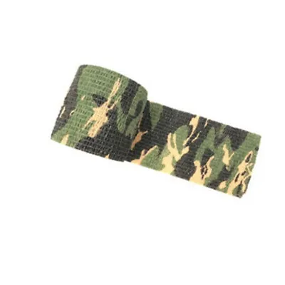 Camo Tape.Adhesive Camouflage Stealth Rifle Gun Wrap Hunting Stealth Re-Useable • £2.39