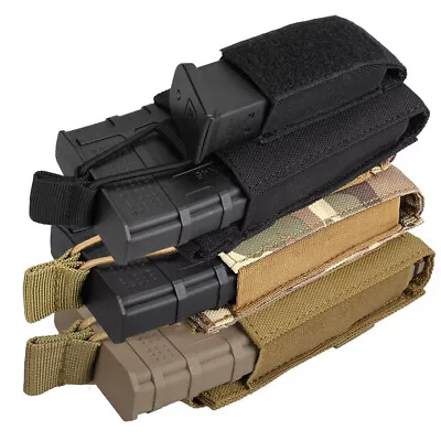 Tactical Nylon Elastic Open Top Rifle Pistol Mag Pouch Duty Belt Mag Holster • $6.59