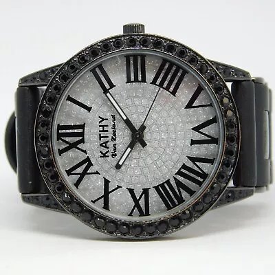 KATHY Van Zeeland KZ/1023 Black Tone Quartz Analog Women's Watch New Battery • $18.99