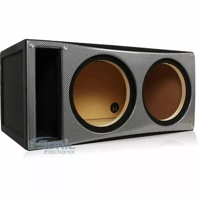 Atrend BP-12DV 12  Dual Black Vented Carbon Fiber Custom Subwoofer Enclosure Box • $219.99