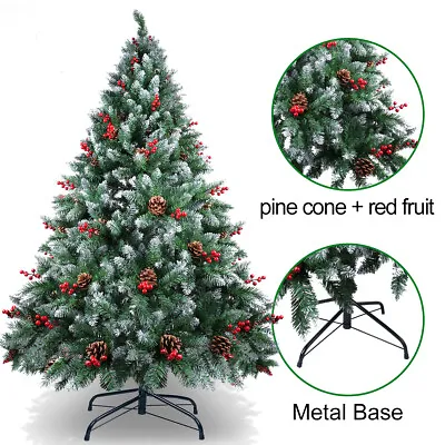 7FT Christmas Tree Artificial Pine Tree With 300 LED Lights Holiday Home Decor • $45.99