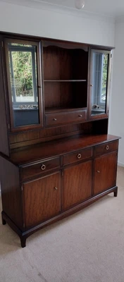 £55 • Buy Stag Minstrel Mahogany Display Cabinet 3 Drawers, 5 Cupboards And Lights