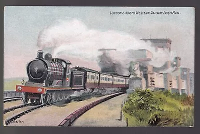 London & North Western Railway Irish Mail Old Unposted Postcard JWB Menai Bridge • £1.99
