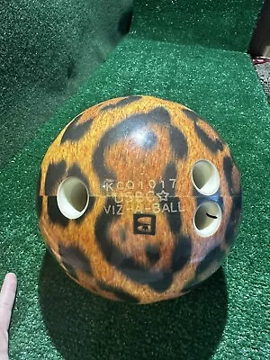 Used Brunswick Viz-A-Ball Bowling Ball~LEOPARD~12lb~Drilled Large Finger Holes? • $60