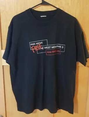 Vintage Black Flag Rise Above Free The West Memphis 3 Concert T-Shirt Rollins XL • $99
