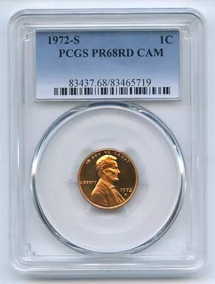 1972 S 1C Lincoln Cent PCGS PR68CAM • $0.83