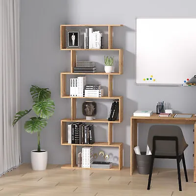 6-Tier Storage Shelf Modern S-Shape Design Stand Unit Storage Display For Home • £56.99