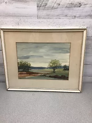 Vintage Landscape Watercolor Painting Virginia Getty • $49.95