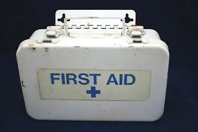 Vntg Metal Case Nielsen Hardware First Aid Kit Wall Mount Heavy Duty USA • $49.95