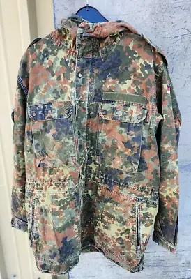 Original German Flecktarn Parka Surplus With Broken Zippers • $30