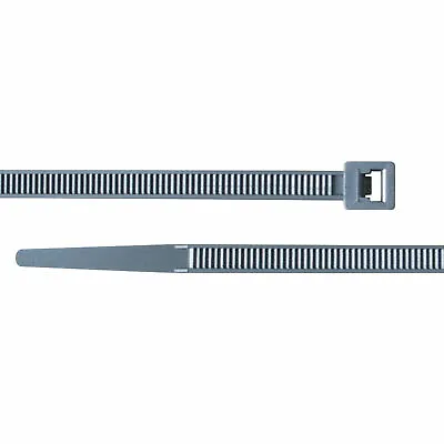 Silver Cable Ties Wheel Trim Cover Grey 370mm X 4.8mm Zip Tie Wraps Pack Of 25 • £3.07