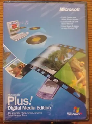 Microsoft Plus! Digital Media Edition Genuine Product New Sealed Comp USA 0923 • $29.99