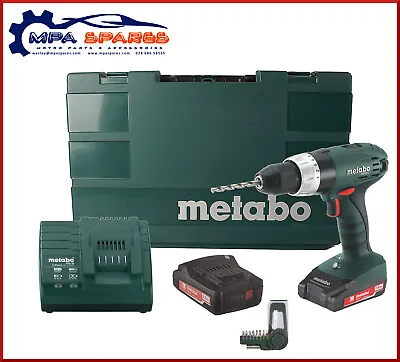 METABO SB18LI 18V COMBI DRILL 2 X 2Ah Li BATTERIESCHARGERBITSCASE 602190510 • £198.02