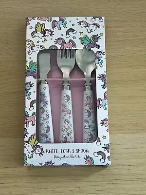 Unicorn Themed Childrens Cutlery Set - Stainless Steel • £7